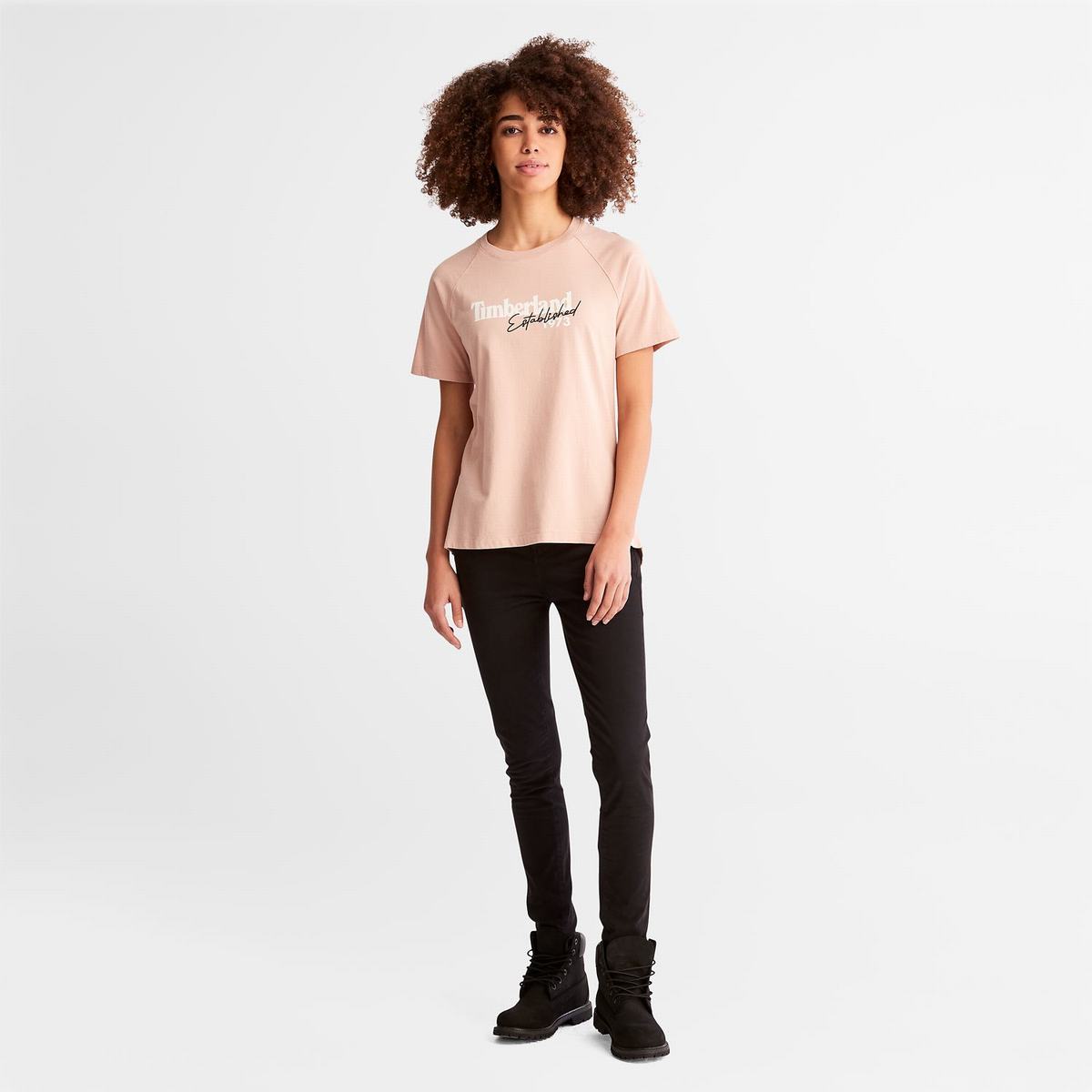 Timberland T Shirts Dame Lyserød | FYJR93158