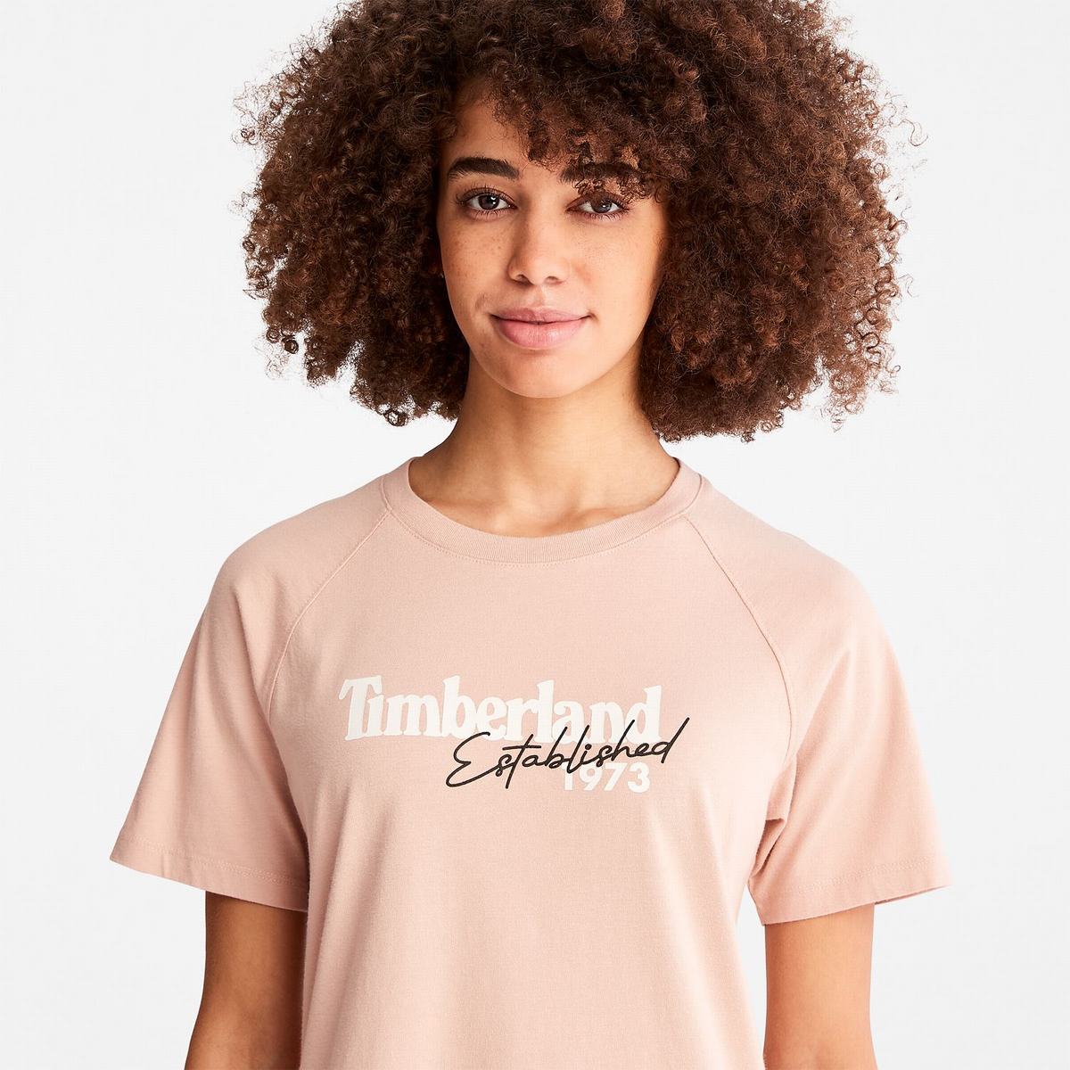 Timberland T Shirts Dame Lyserød | FYJR93158