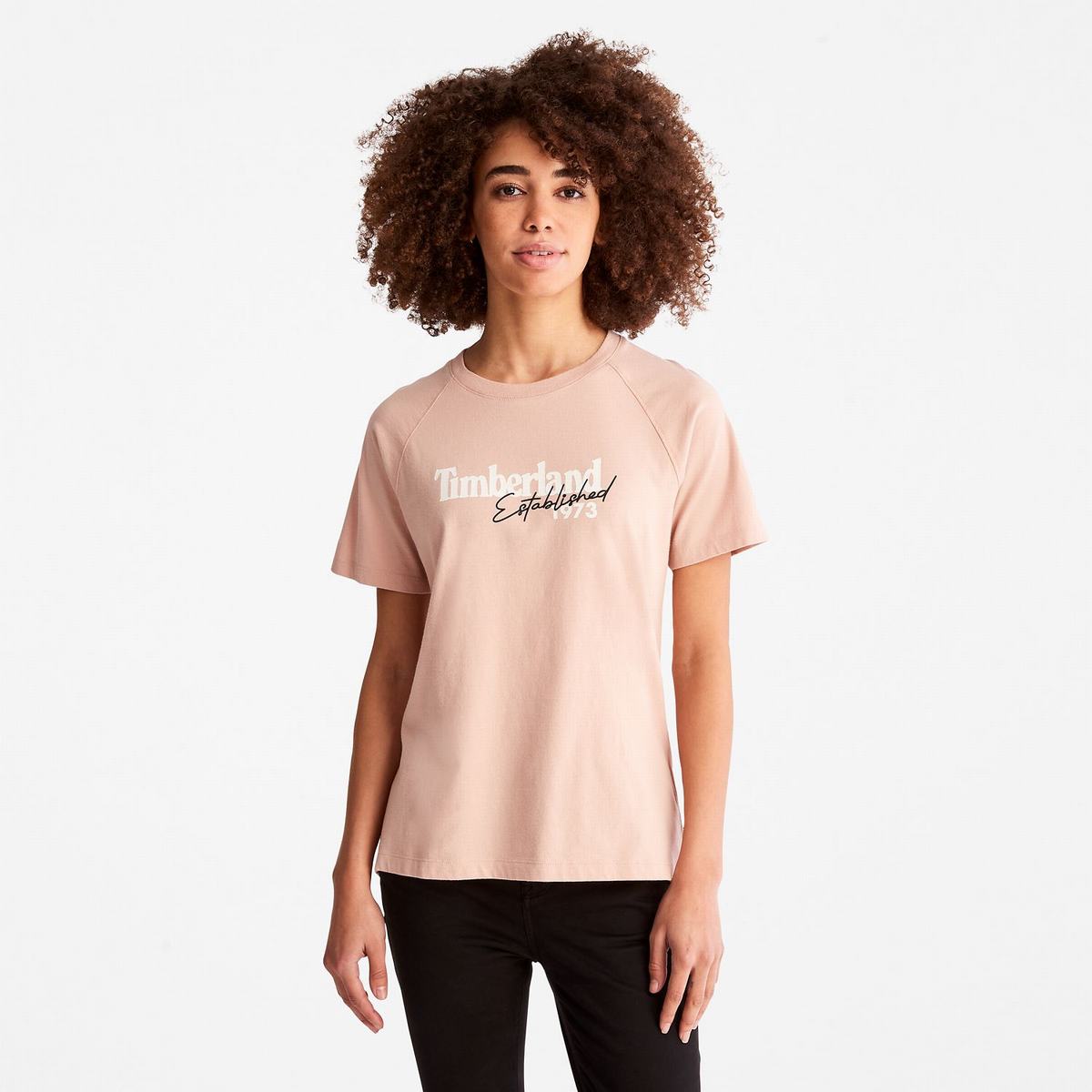 Timberland T Shirts Dame Lyserød | FYJR93158