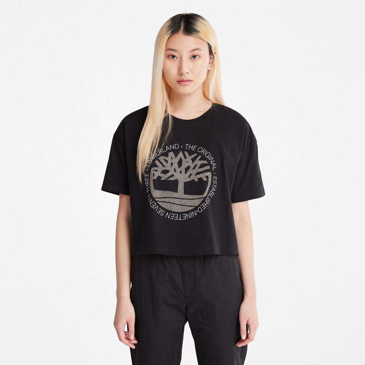 Timberland T Shirts Dame Sort | BTEU96307