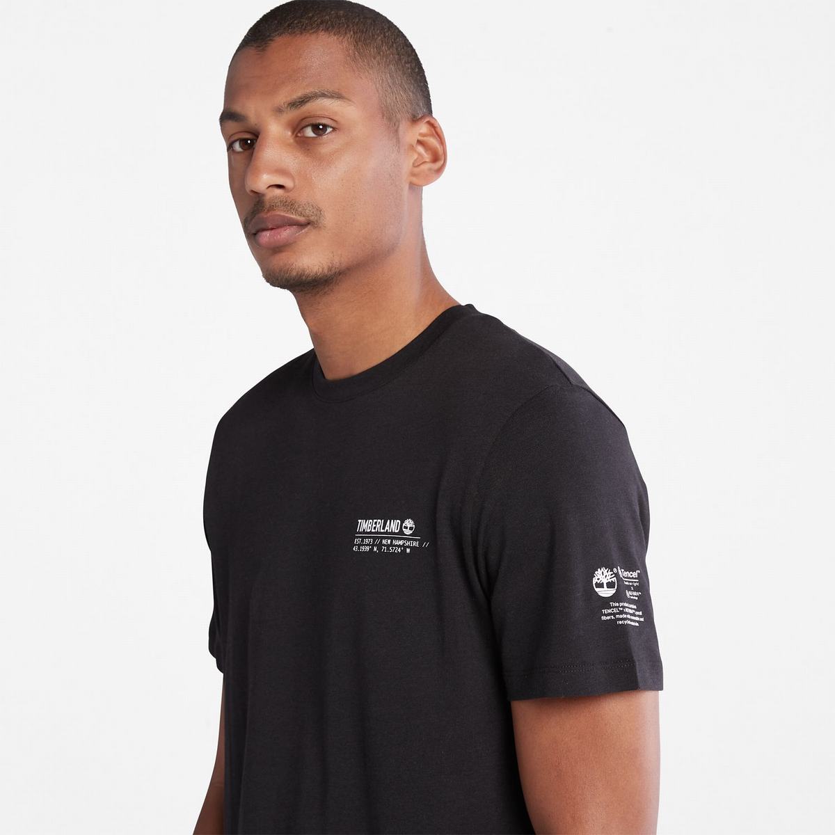 Timberland T Shirts Dame Sort | LFTJ02416