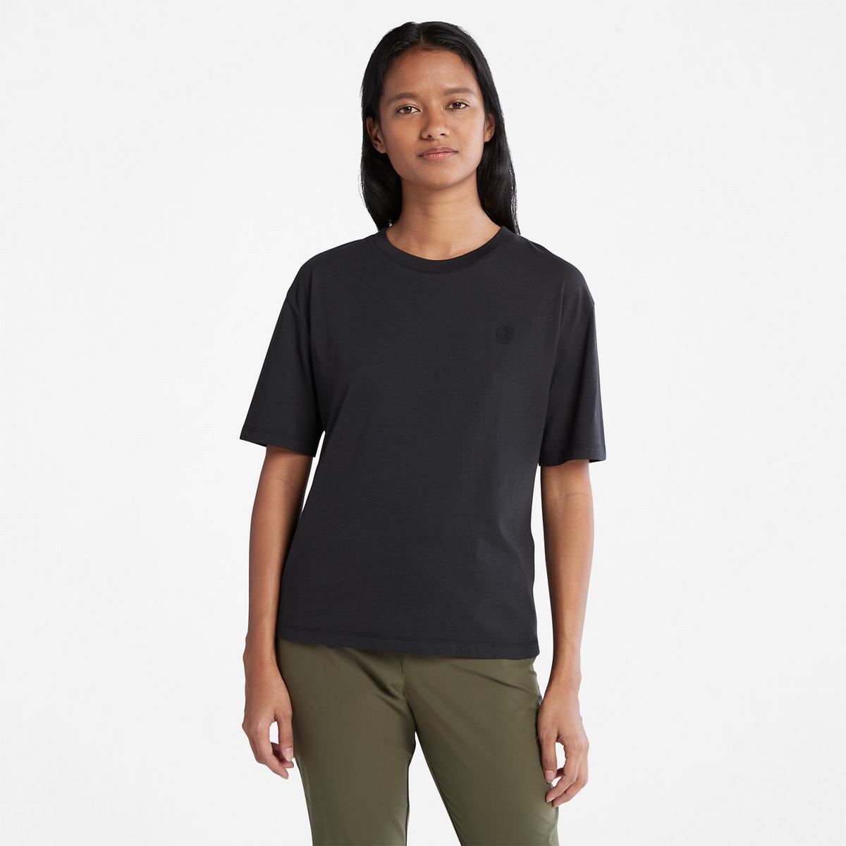 Timberland T Shirts Dame Sort | LJGK69208