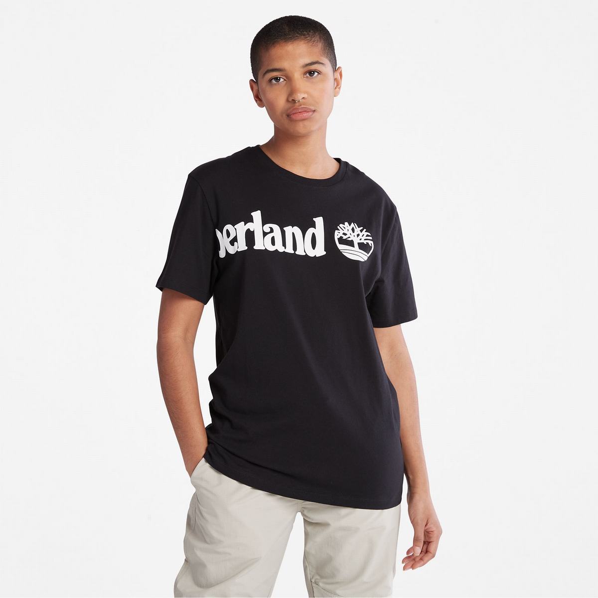 Timberland T Shirts Dame Sort | WUGL49108