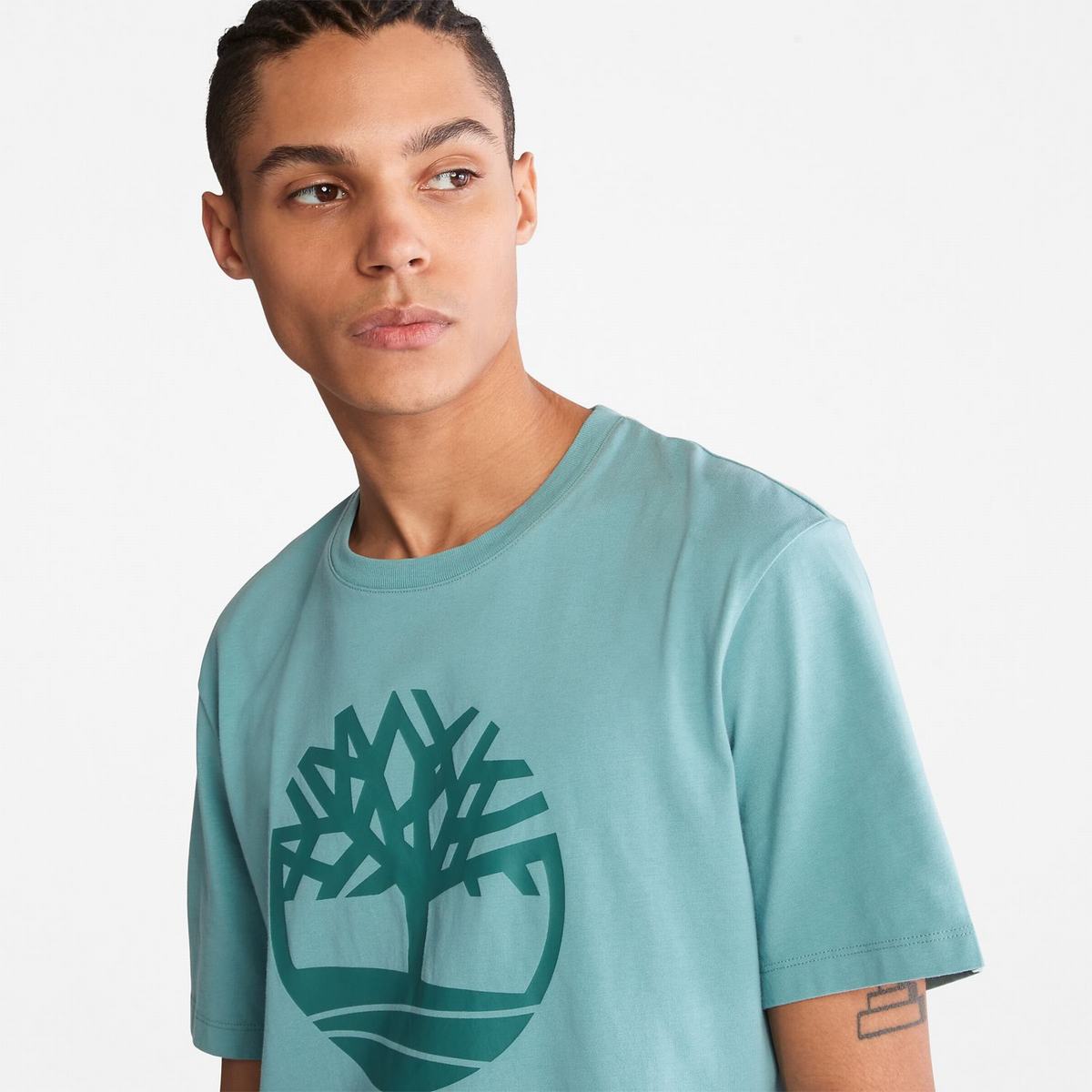 Timberland T Shirts Herre Blå | HNRP29043