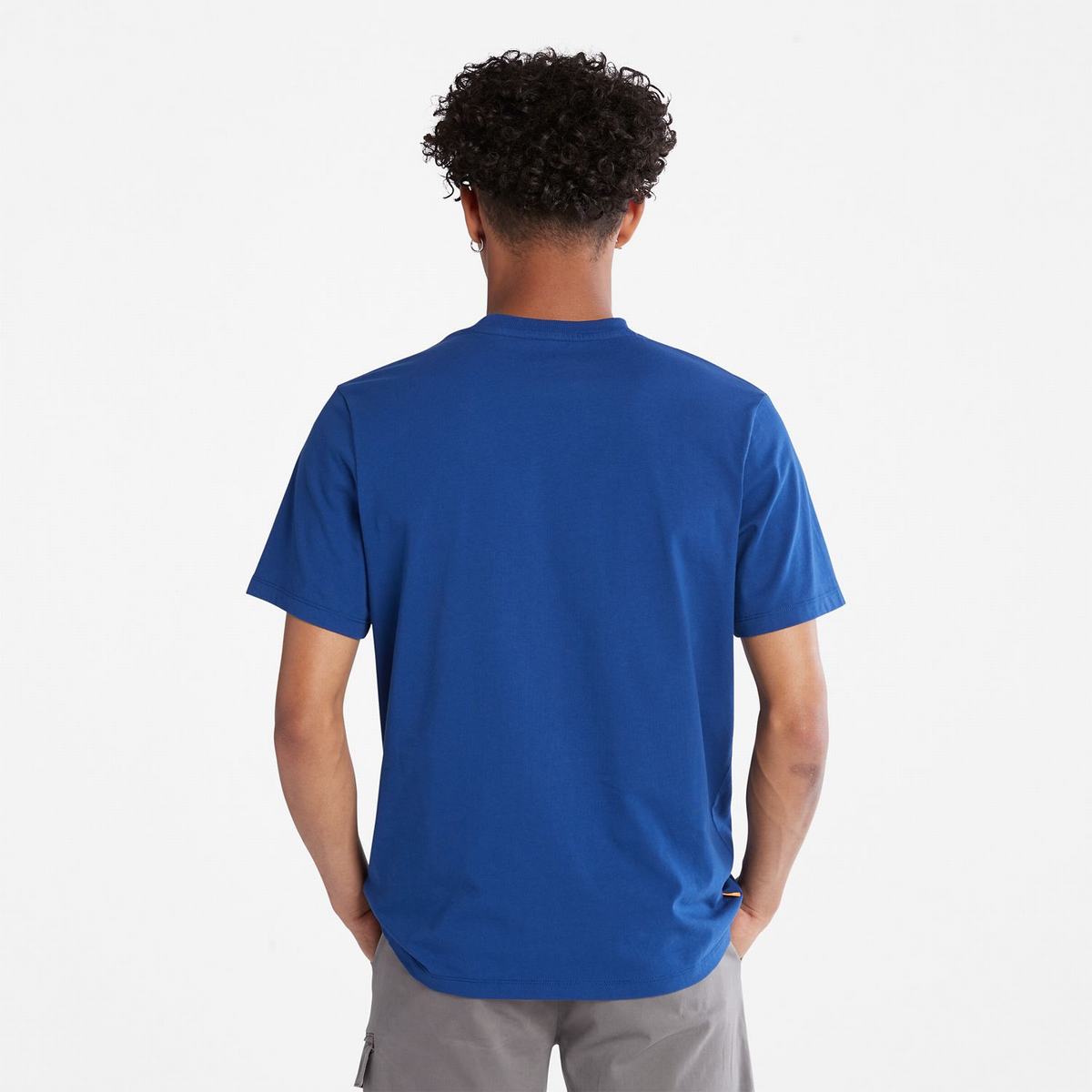 Timberland T Shirts Herre Blå | MNYK16029