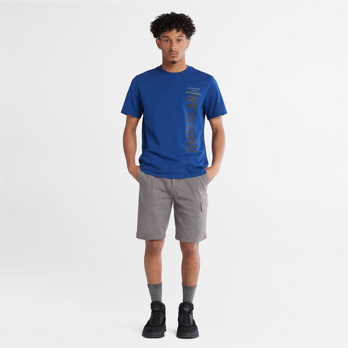 Timberland T Shirts Herre Blå | MNYK16029