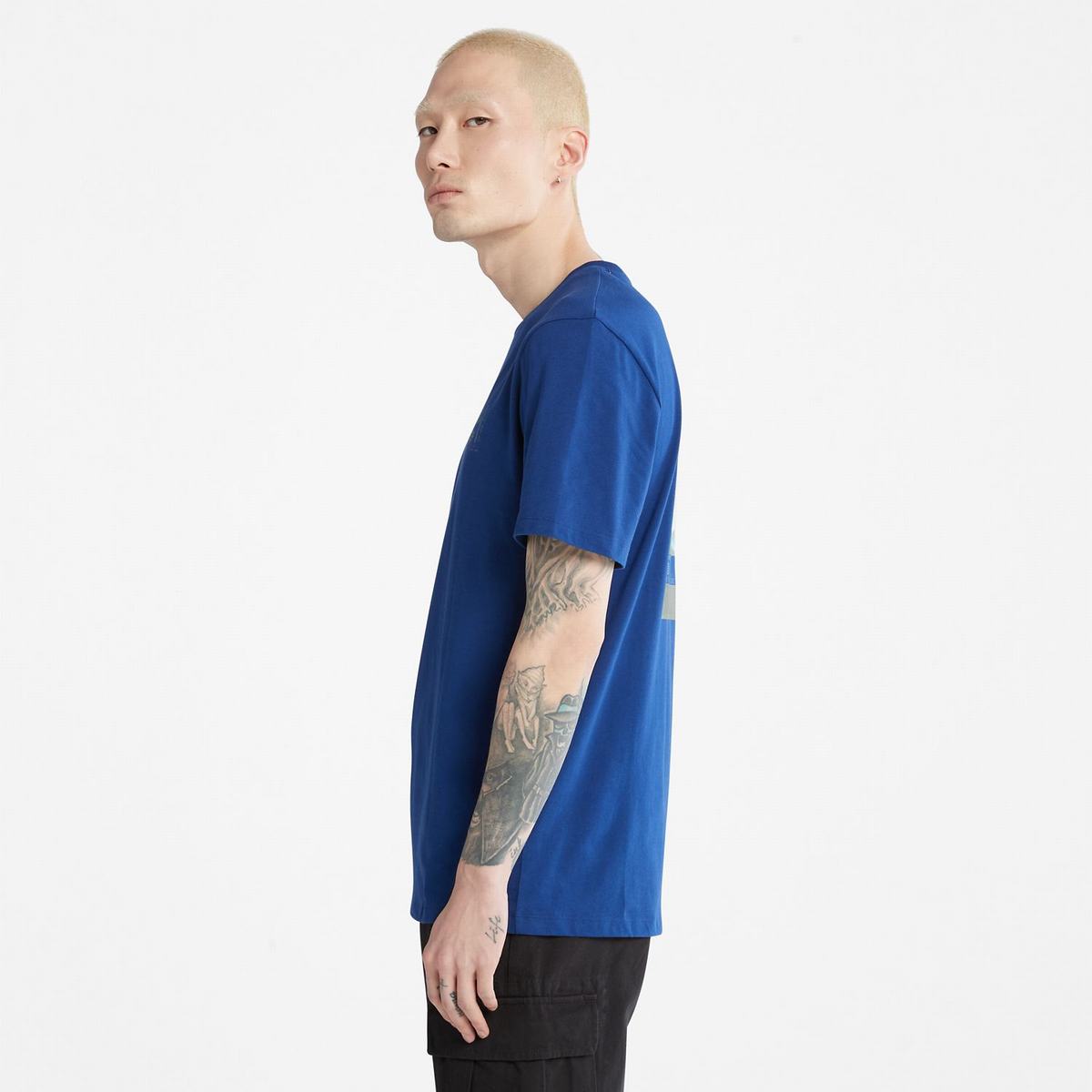 Timberland T Shirts Herre Blå | MULQ47863