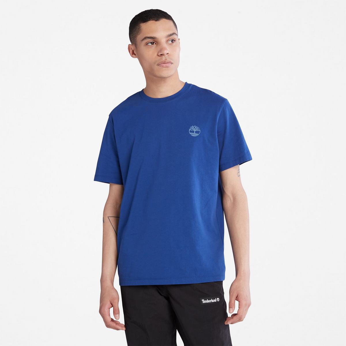 Timberland T Shirts Herre Blå | ODTN90482