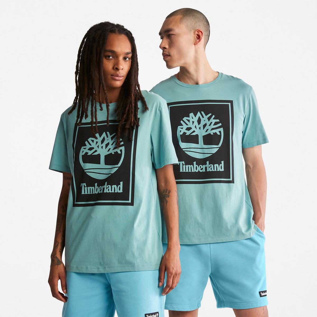 Timberland T Shirts Herre Blå Sort | ULVY60387