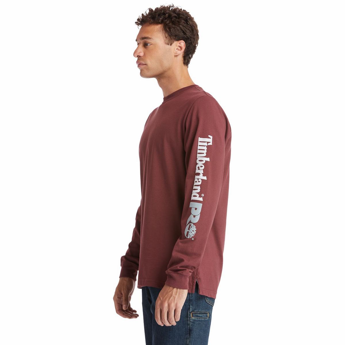 Timberland T Shirts Herre Bordeaux | VESC72401