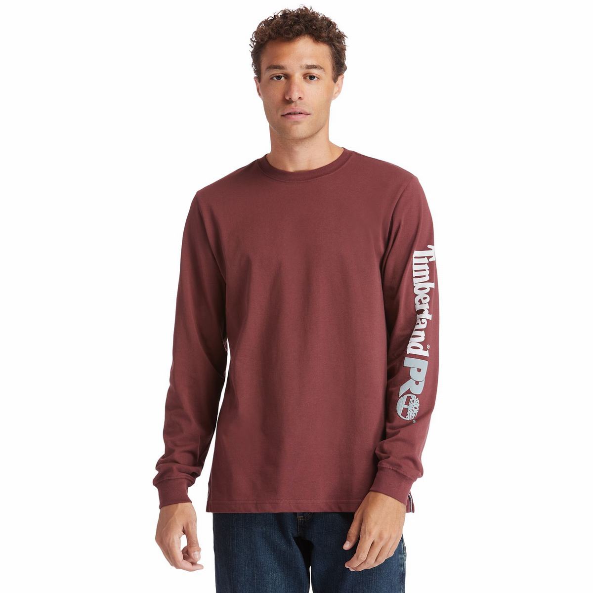 Timberland T Shirts Herre Bordeaux | VESC72401