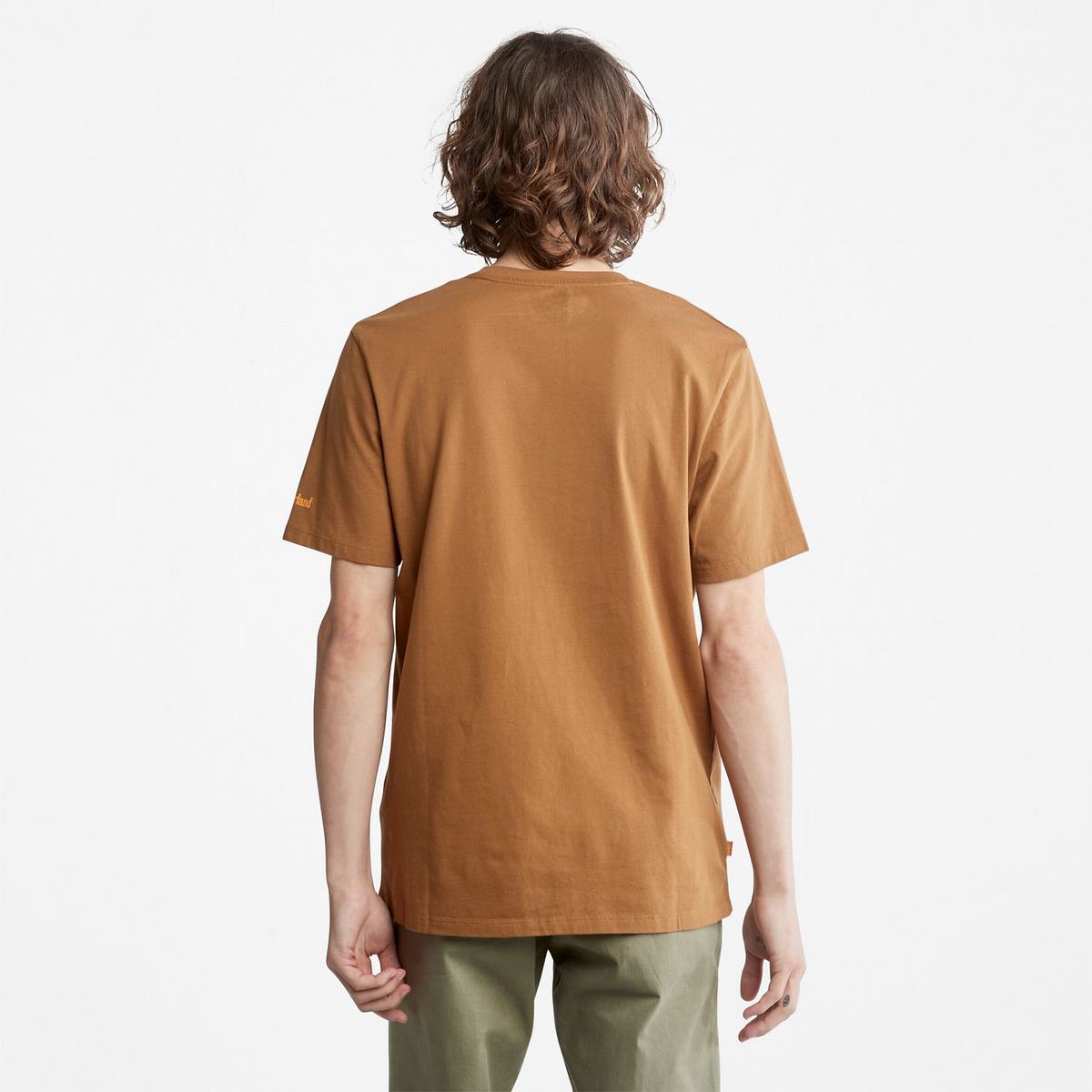 Timberland T Shirts Herre Brune | HBOJ20863