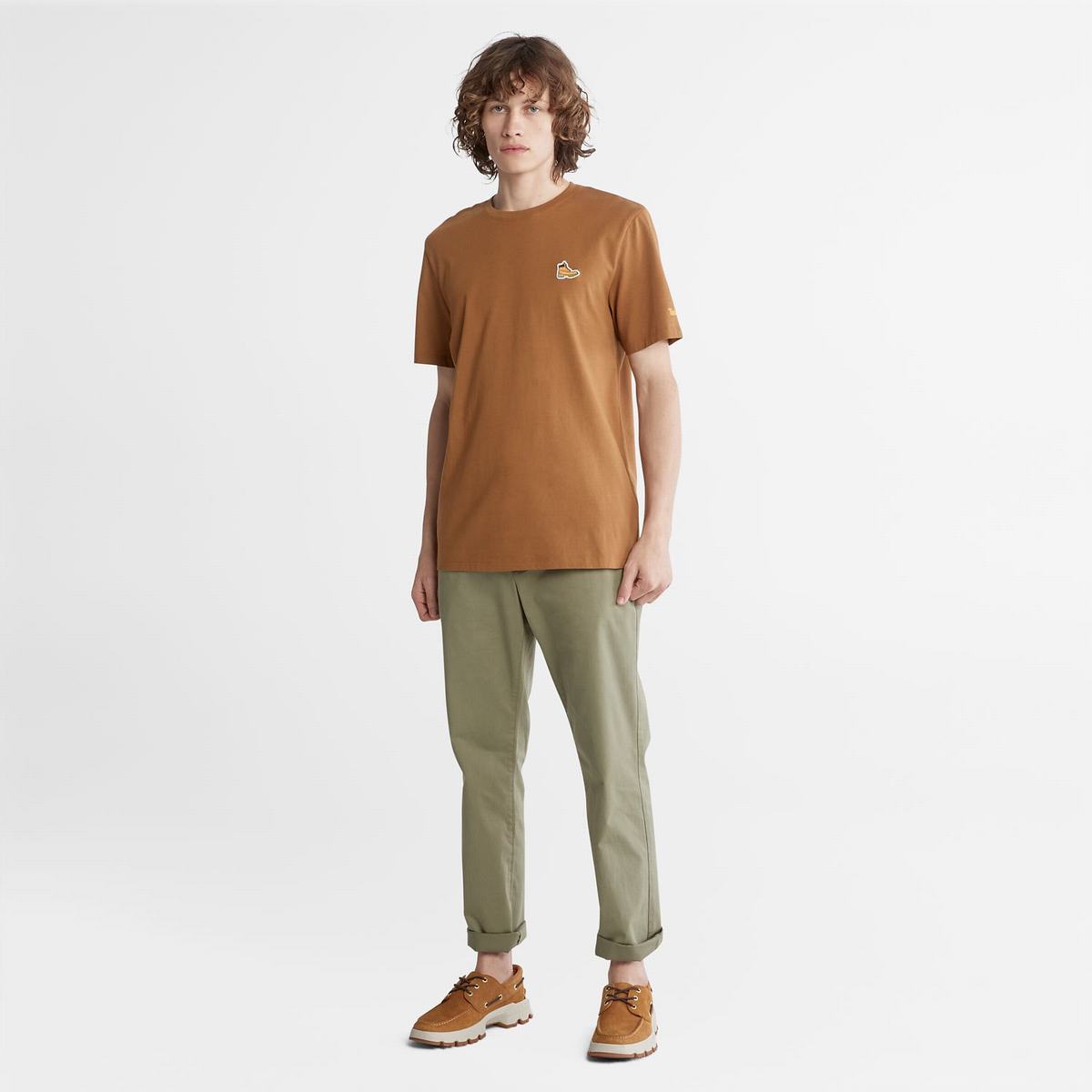 Timberland T Shirts Herre Brune | HBOJ20863