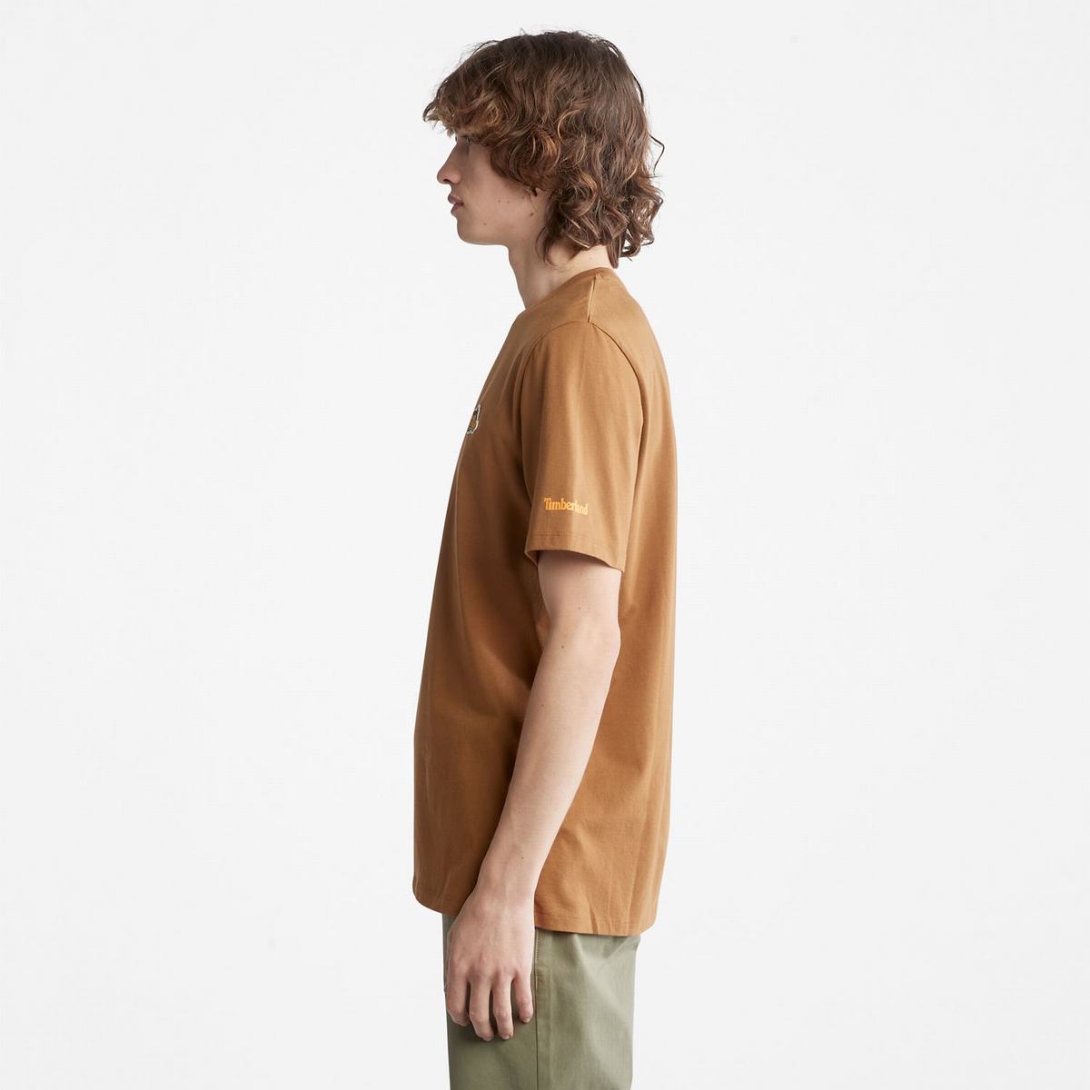 Timberland T Shirts Herre Brune | HBOJ20863