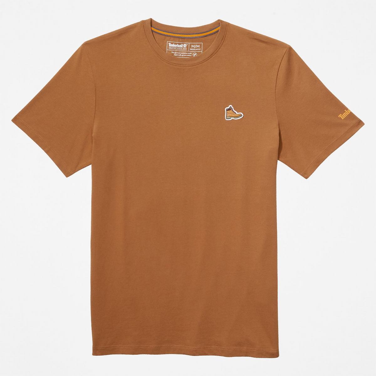 Timberland T Shirts Herre Brune | HBOJ20863