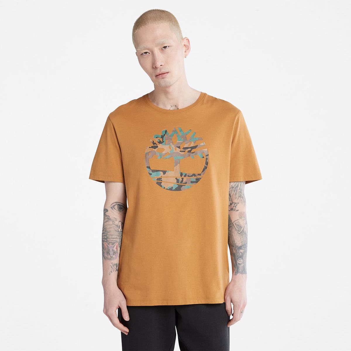 Timberland T Shirts Herre Brune | UOTM23689