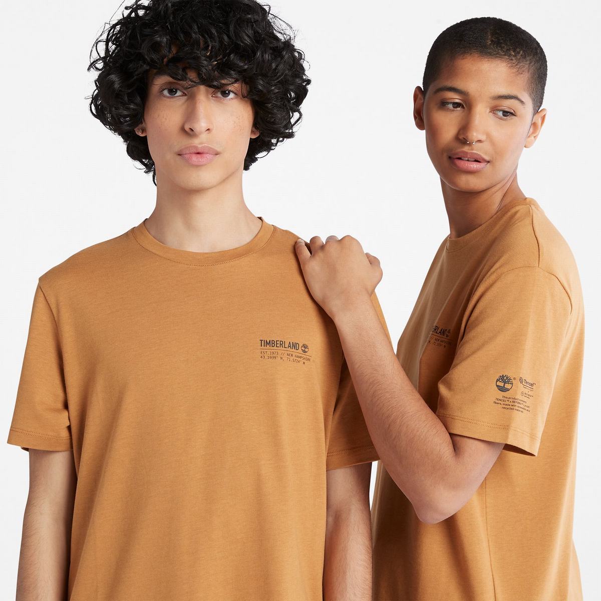 Timberland T Shirts Herre Brune | XAEY46273