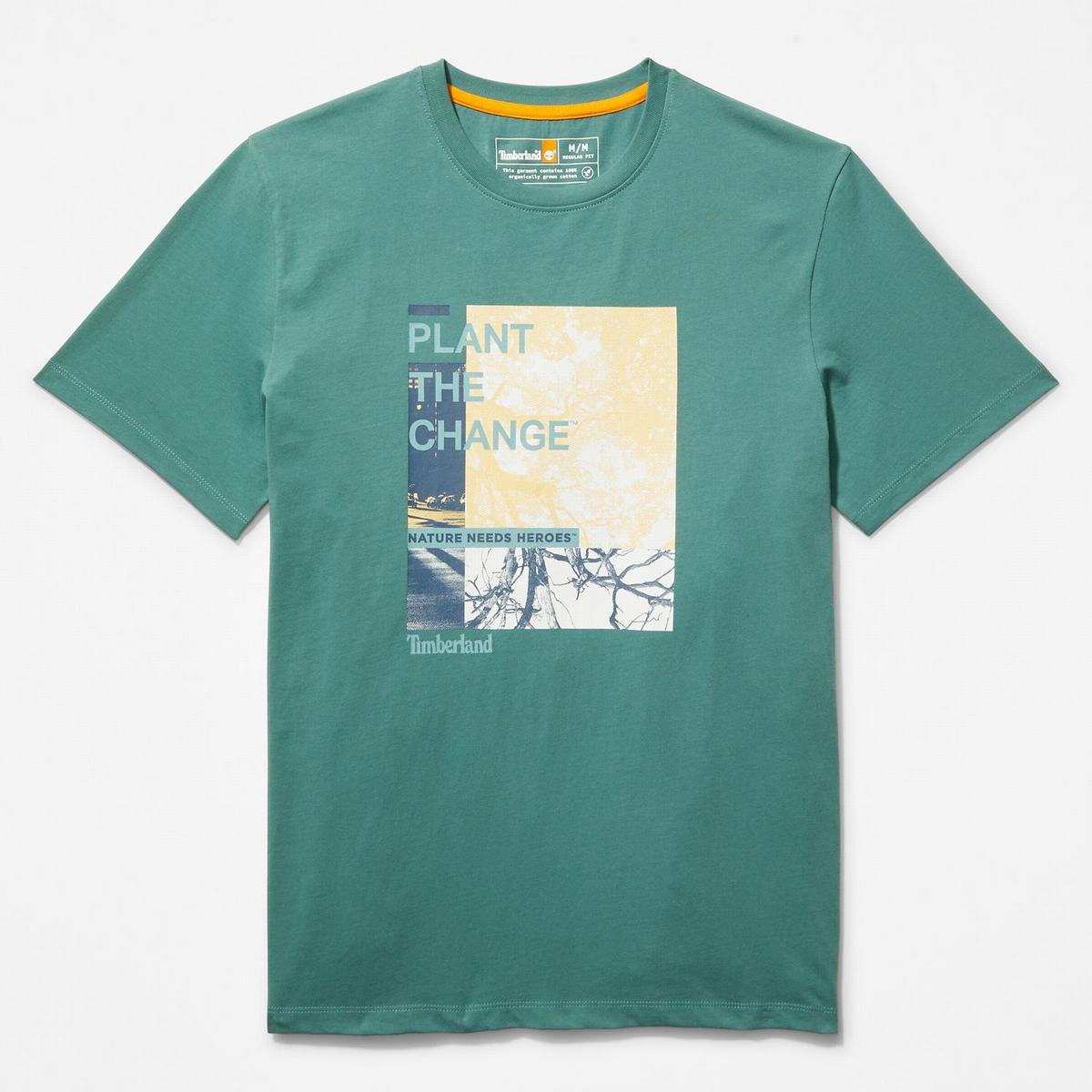 Timberland T Shirts Herre Dyb Grøn | NSJC49371