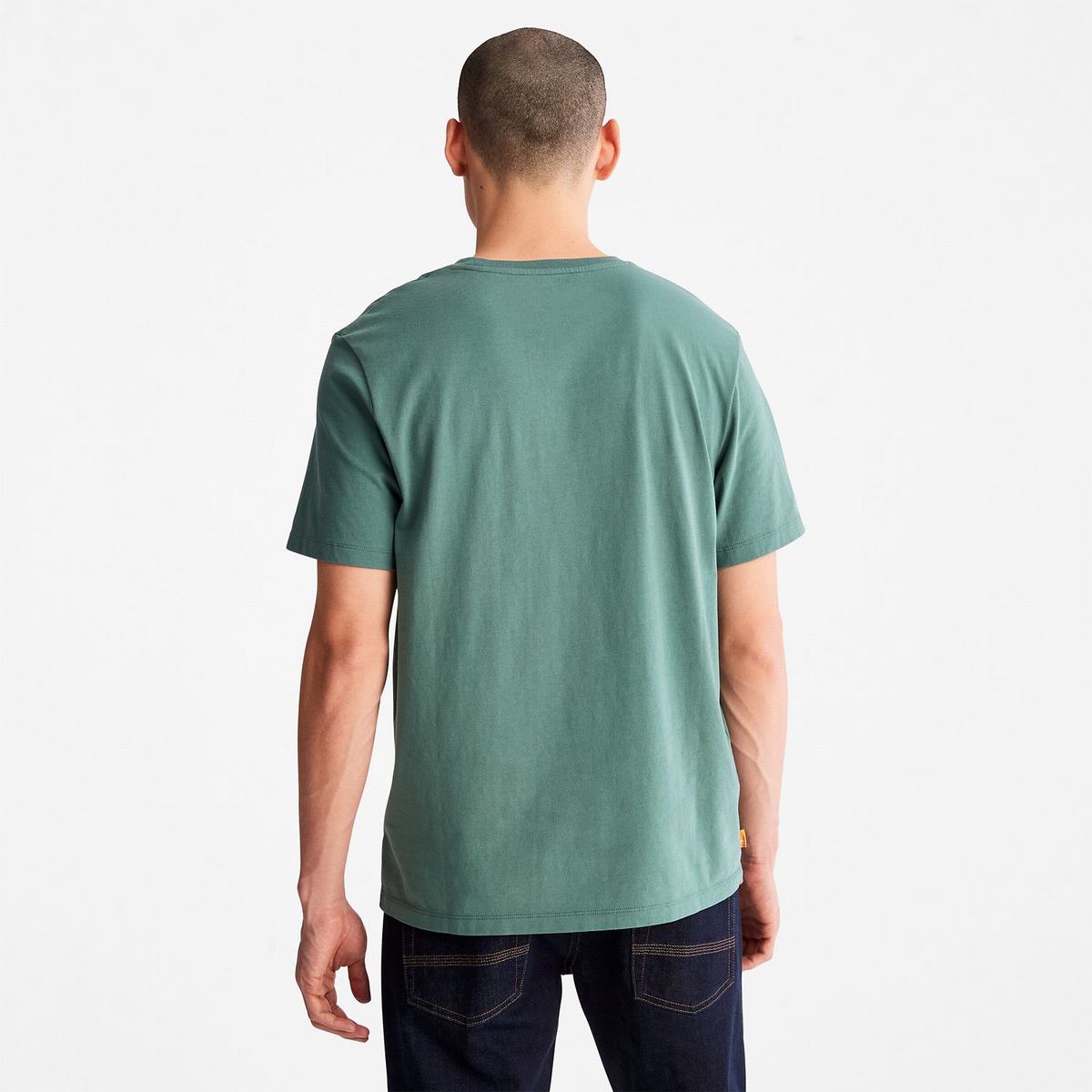 Timberland T Shirts Herre Dyb Grøn | SUMD82105