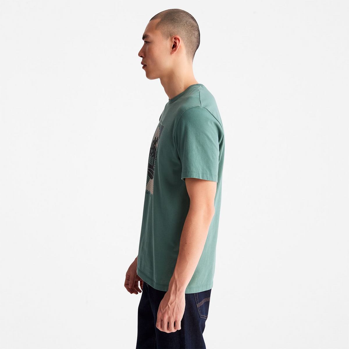 Timberland T Shirts Herre Dyb Grøn | SUMD82105