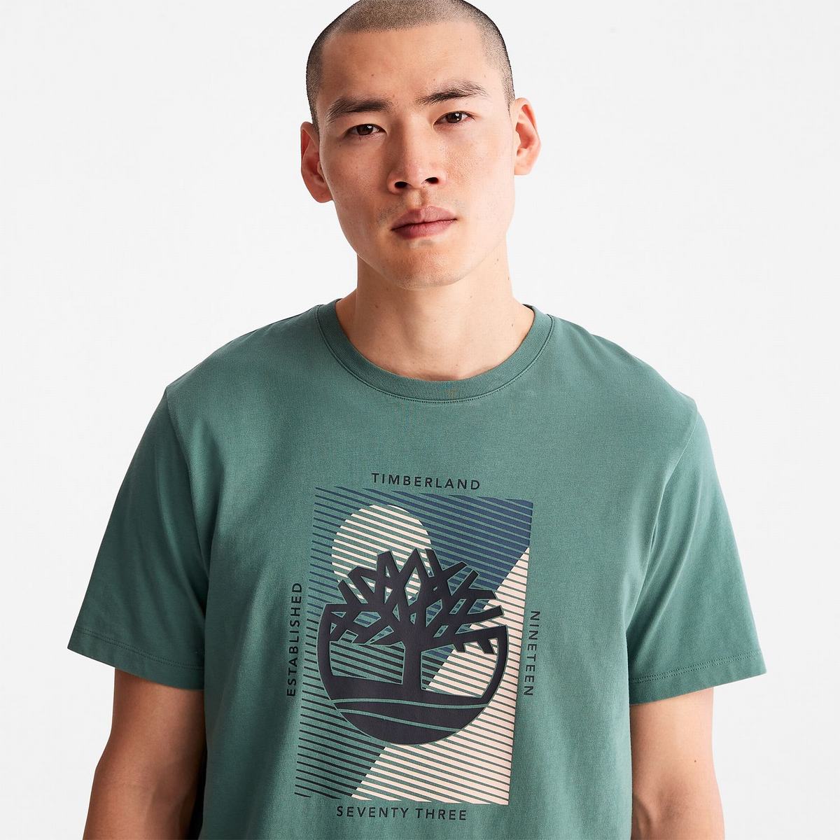 Timberland T Shirts Herre Dyb Grøn | SUMD82105