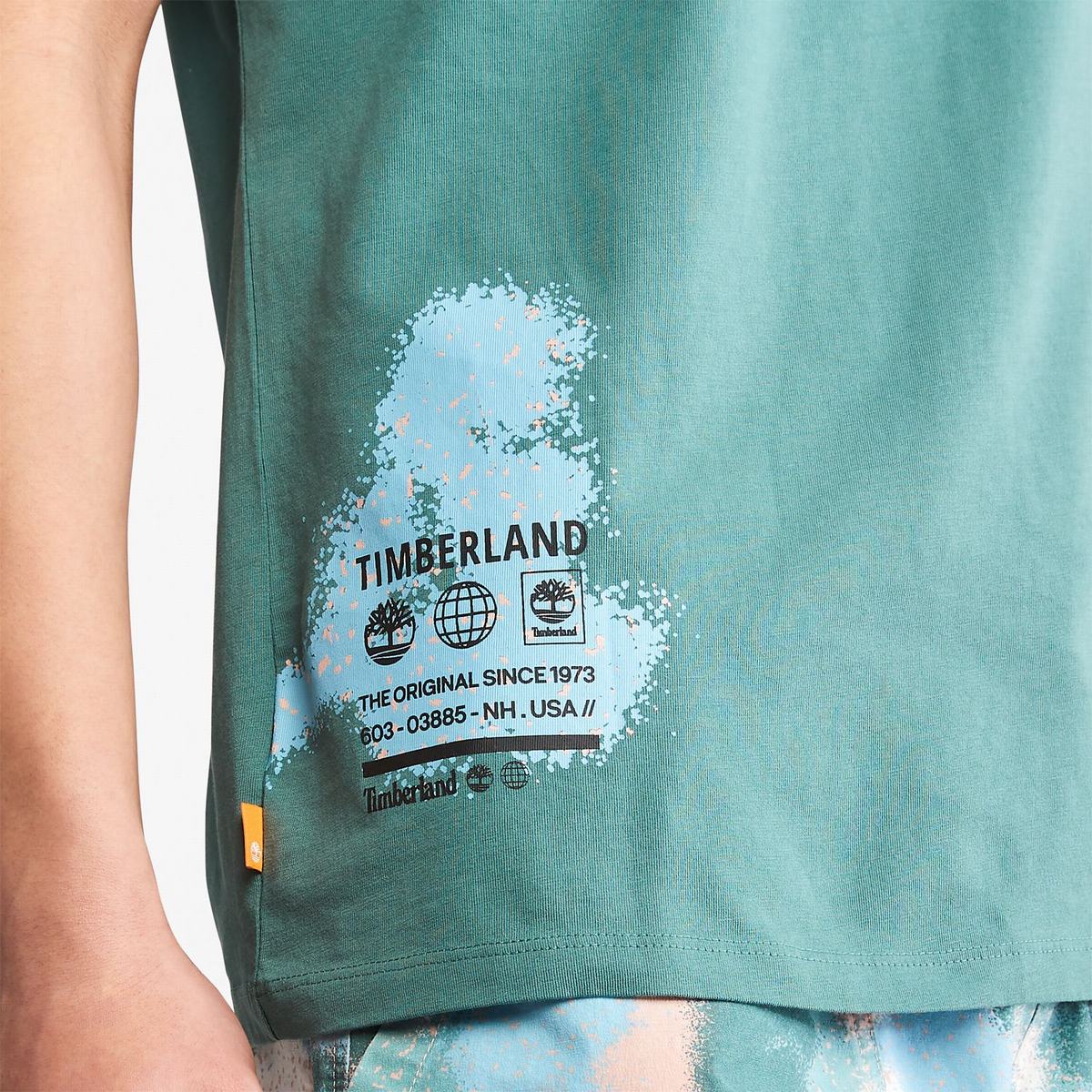 Timberland T Shirts Herre Dyb Grøn | YMKS93671