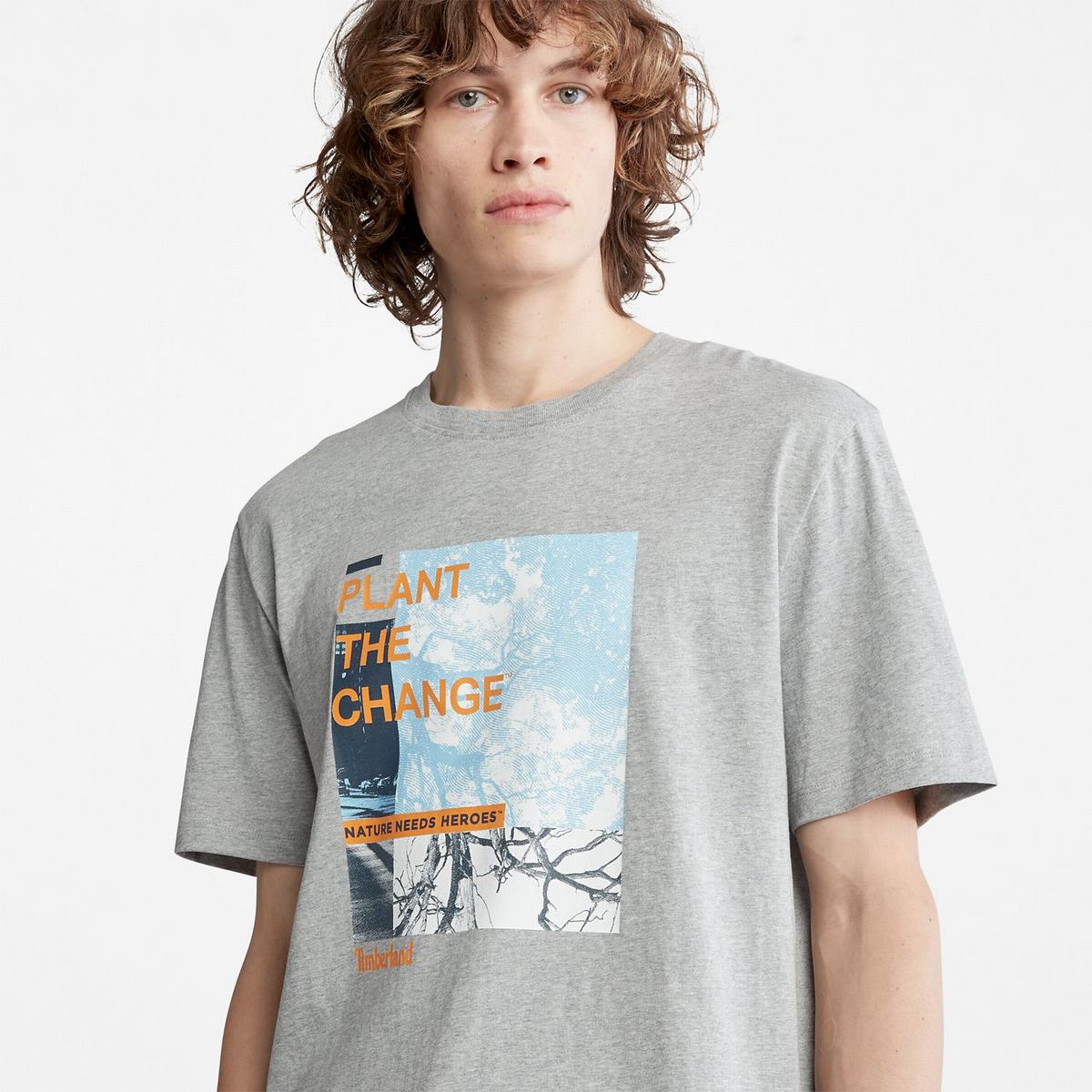 Timberland T Shirts Herre Grå | DCQG47291