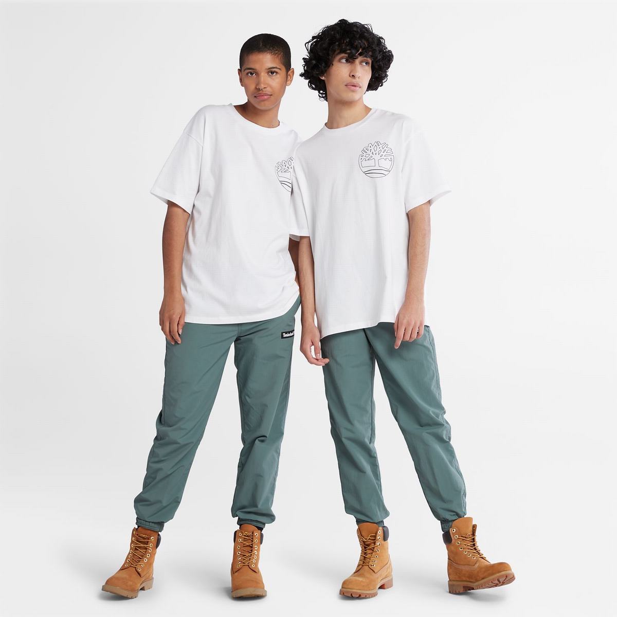 Timberland T Shirts Herre Hvide | CMBU24601