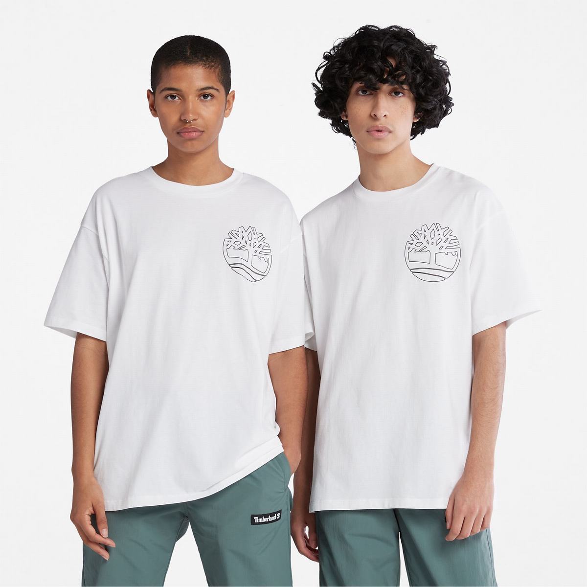 Timberland T Shirts Herre Hvide | CMBU24601