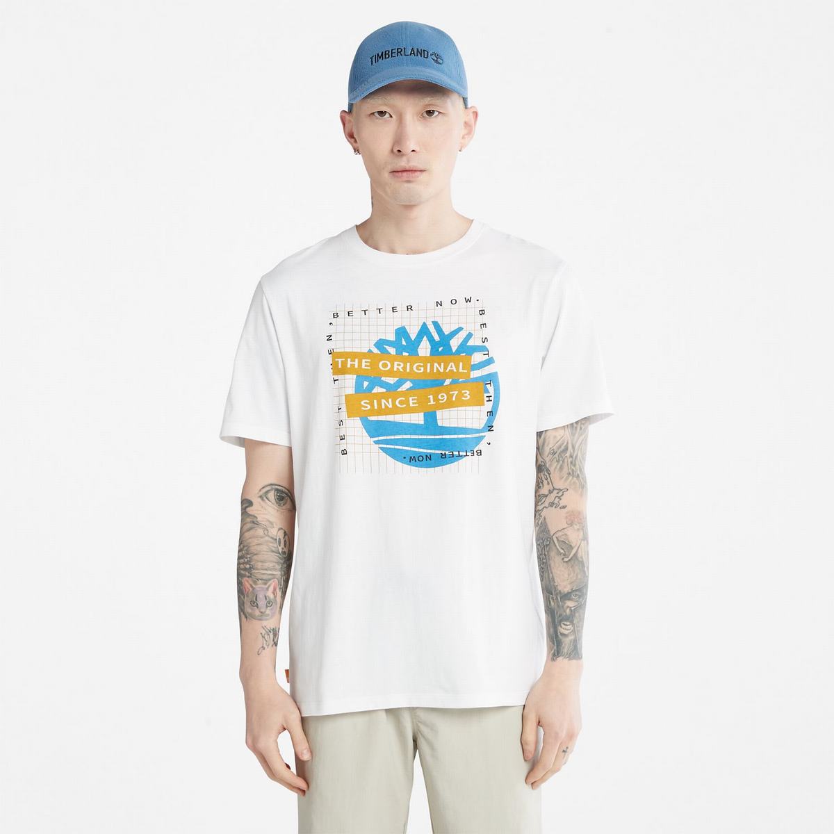 Timberland T Shirts Herre Hvide | EJVZ65783