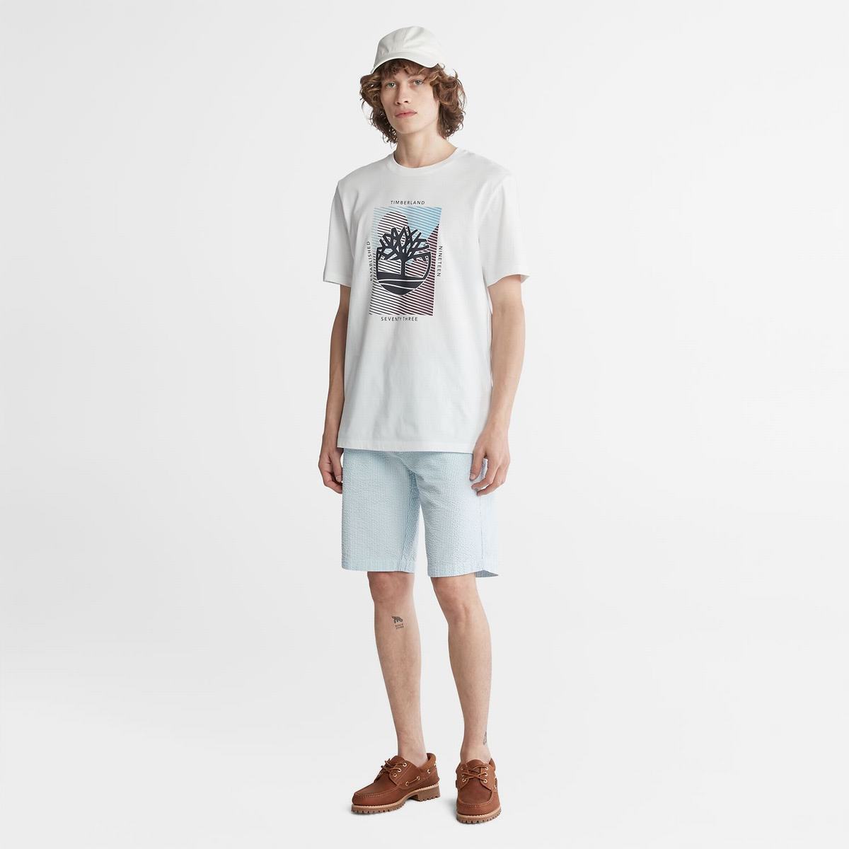 Timberland T Shirts Herre Hvide | EULX15490