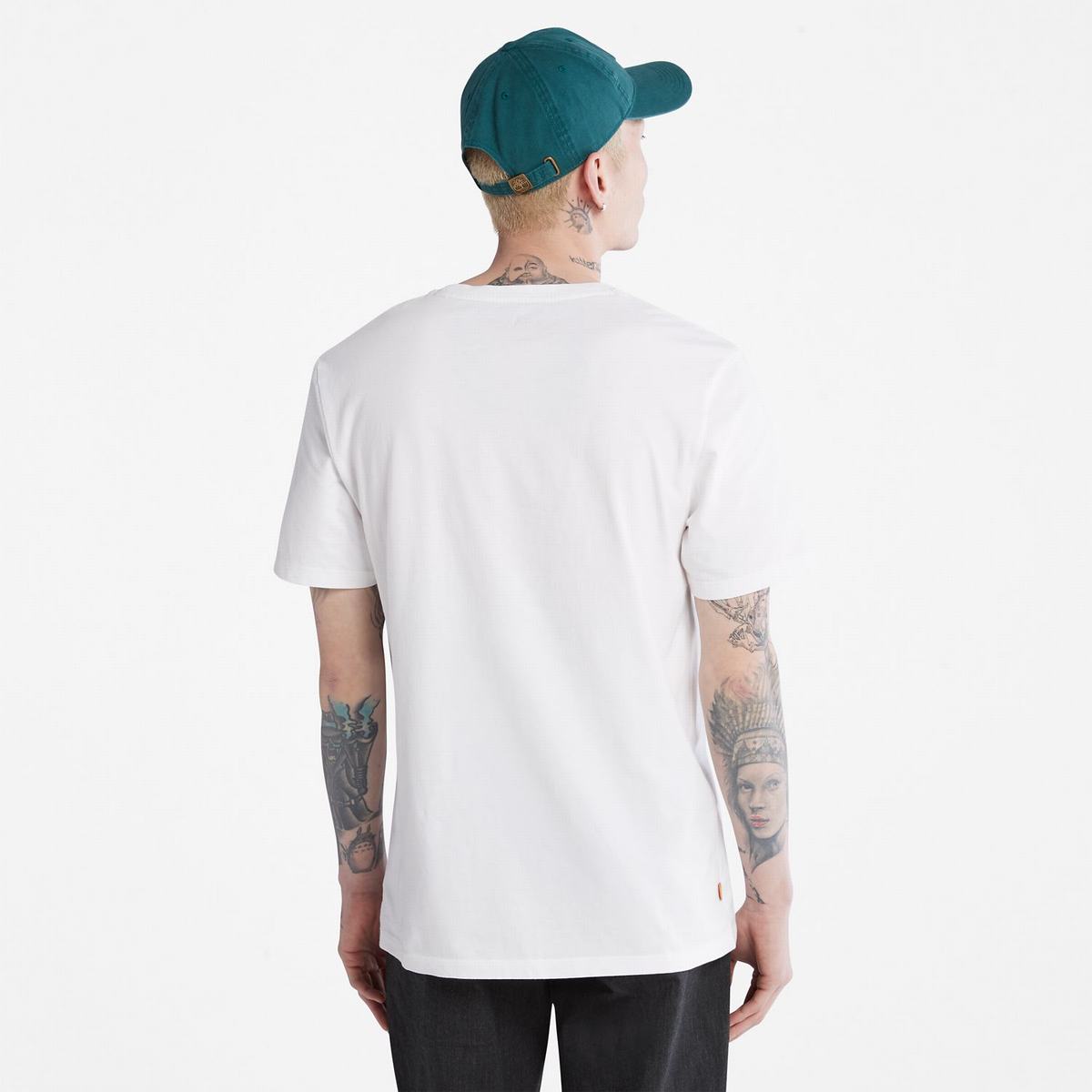 Timberland T Shirts Herre Hvide | GFNO29843