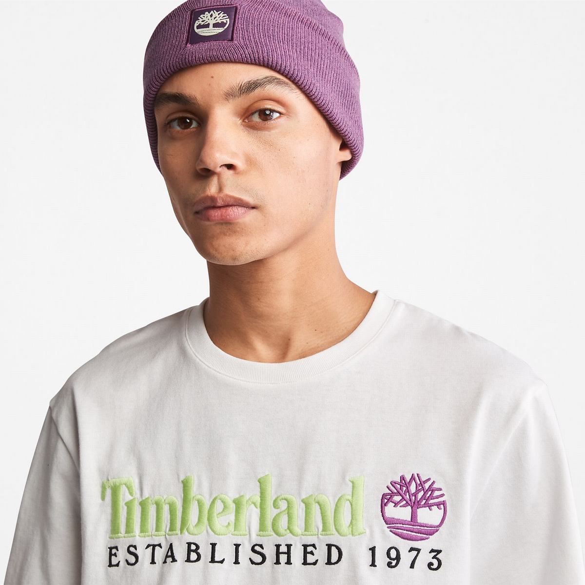 Timberland T Shirts Herre Hvide | GYUM91483