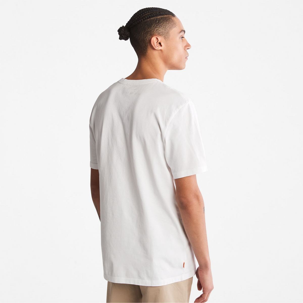 Timberland T Shirts Herre Hvide | IFVH50283