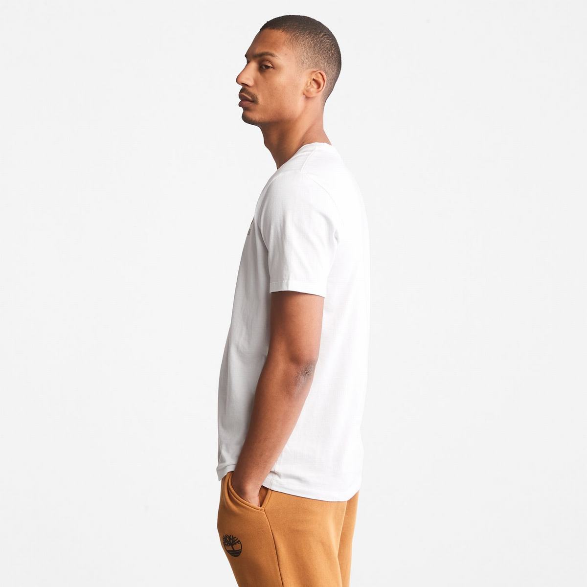 Timberland T Shirts Herre Hvide | LYIS36709