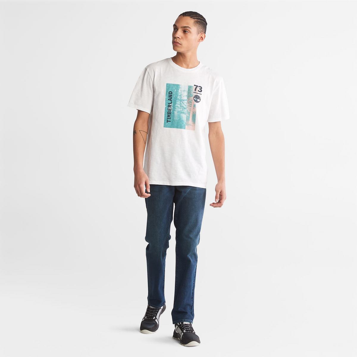 Timberland T Shirts Herre Hvide | VZFY86524