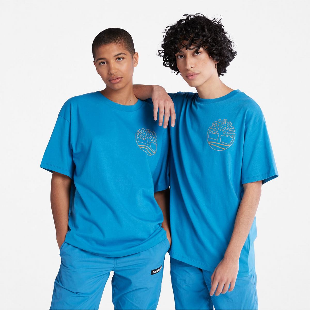 Timberland T Shirts Herre Lyseblå | NKVE48915