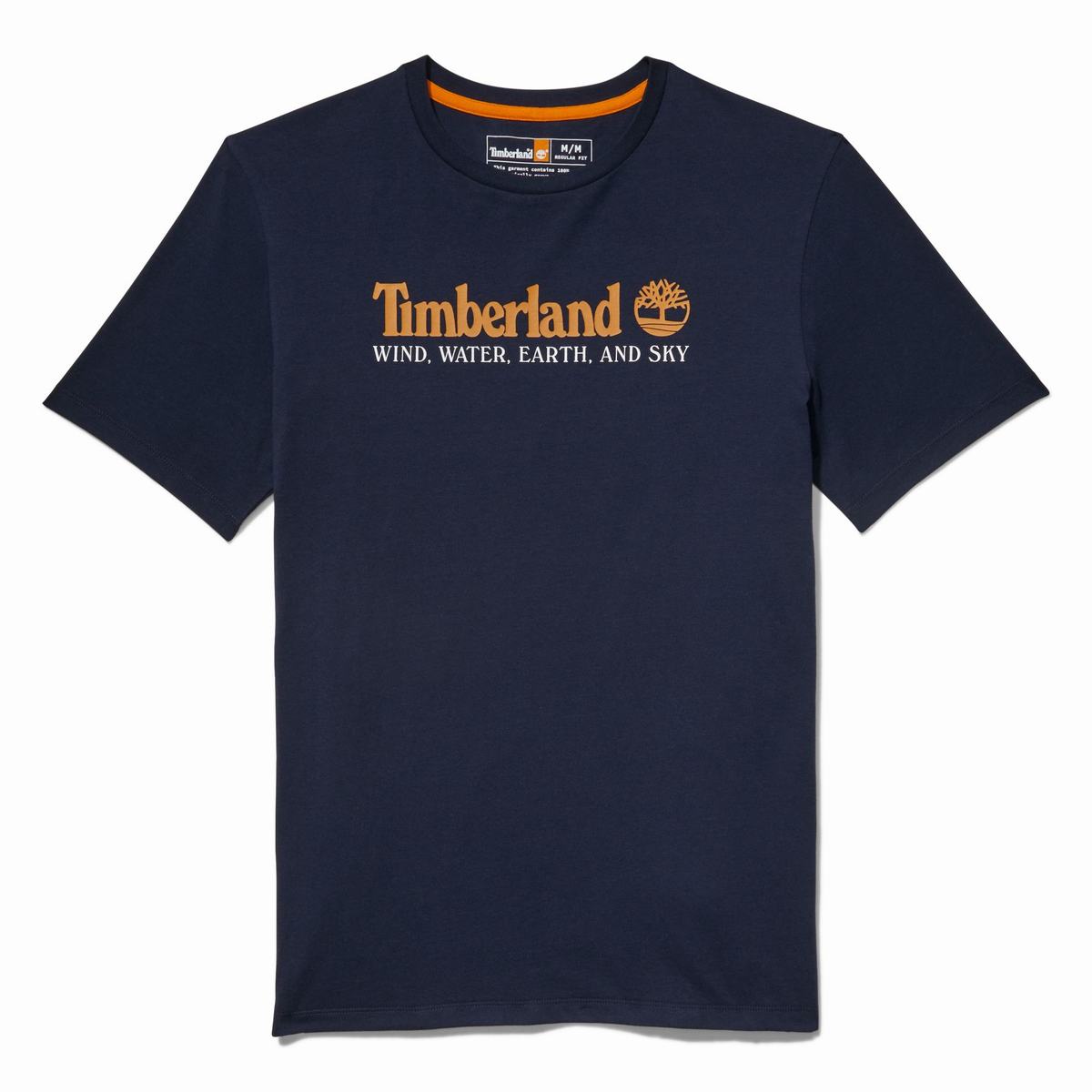 Timberland T Shirts Herre Mørkeblå | BEYG69308