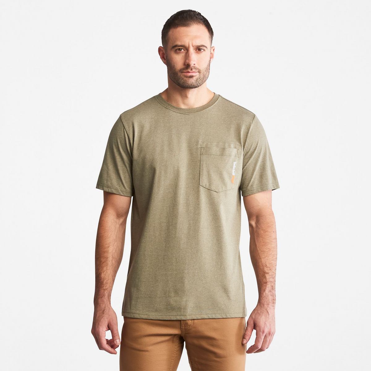 Timberland T Shirts Herre Olivengrøn | FIHK58623