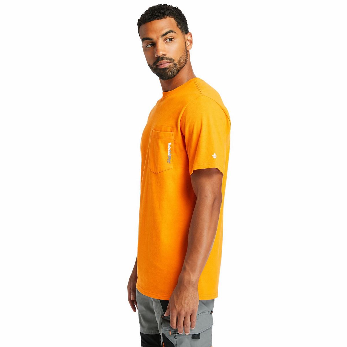 Timberland T Shirts Herre Orange | GWJY82653