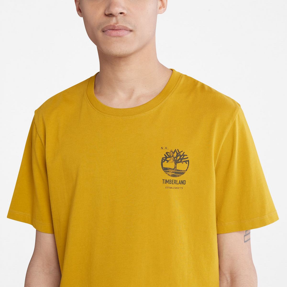 Timberland T Shirts Herre Sennep | LVAQ52681