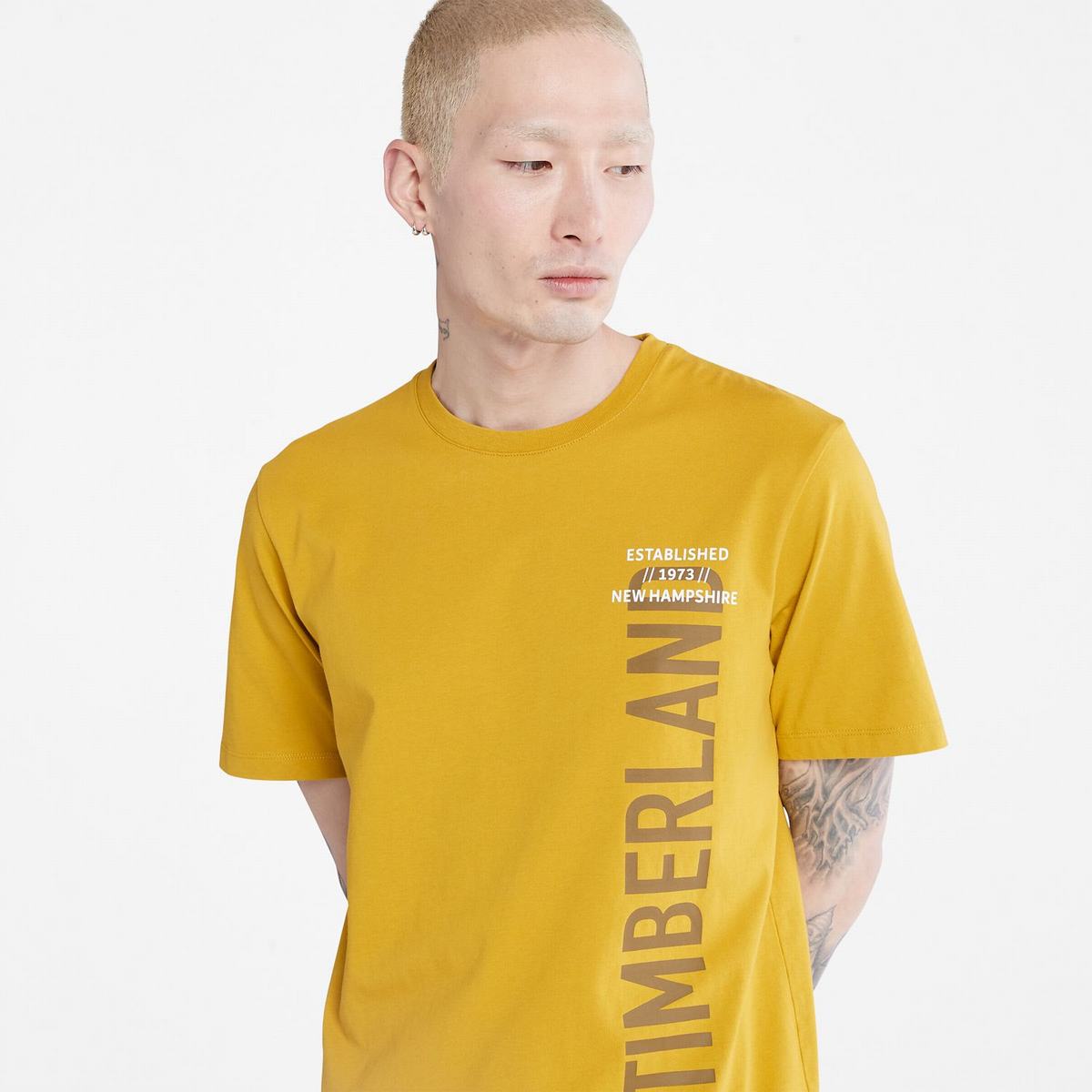 Timberland T Shirts Herre Sennep | UFNR63498