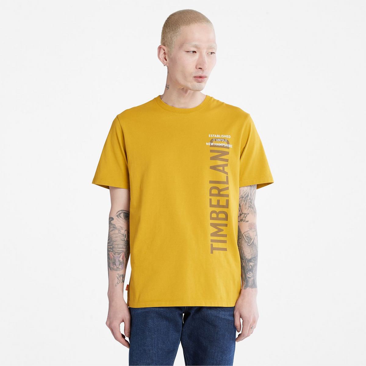 Timberland T Shirts Herre Sennep | UFNR63498