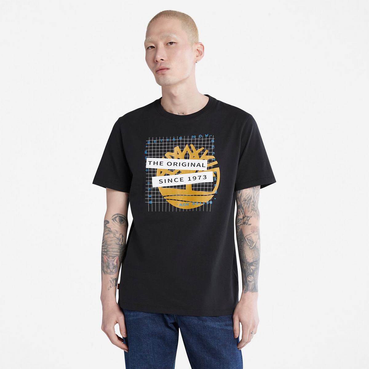 Timberland T Shirts Herre Sort | OSVY13260