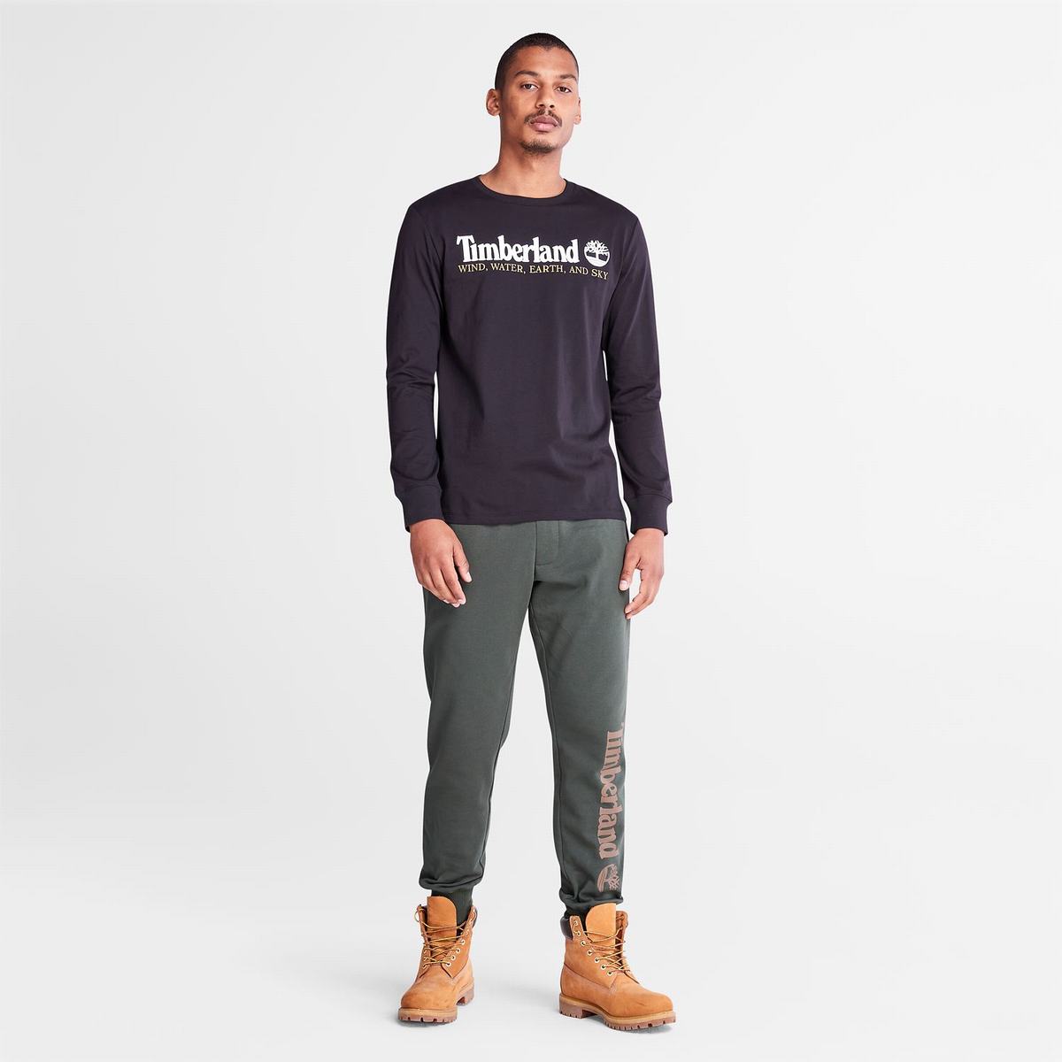 Timberland T Shirts Herre Sort | RPYK24860