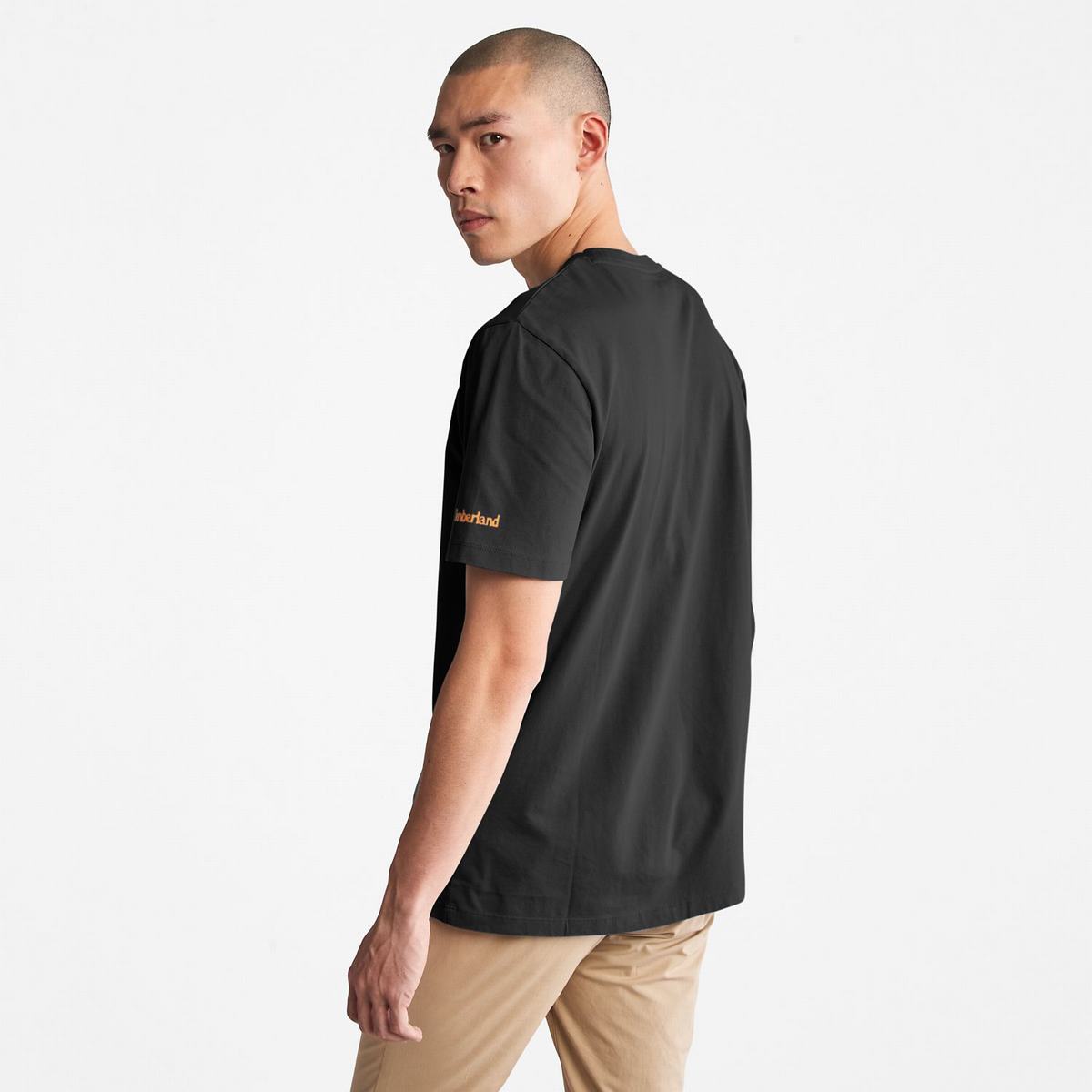 Timberland T Shirts Herre Sort | UTJW13847