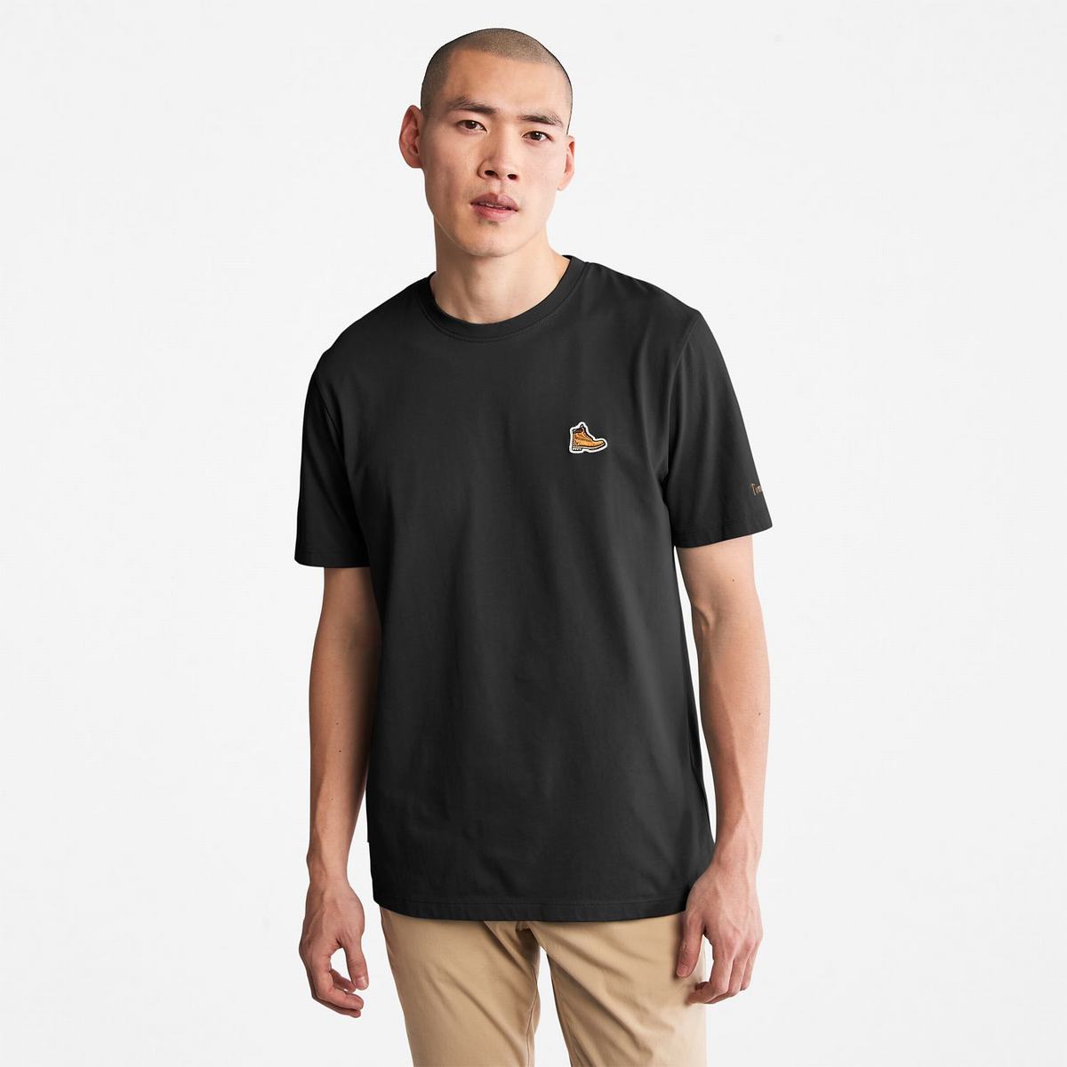 Timberland T Shirts Herre Sort | UTJW13847