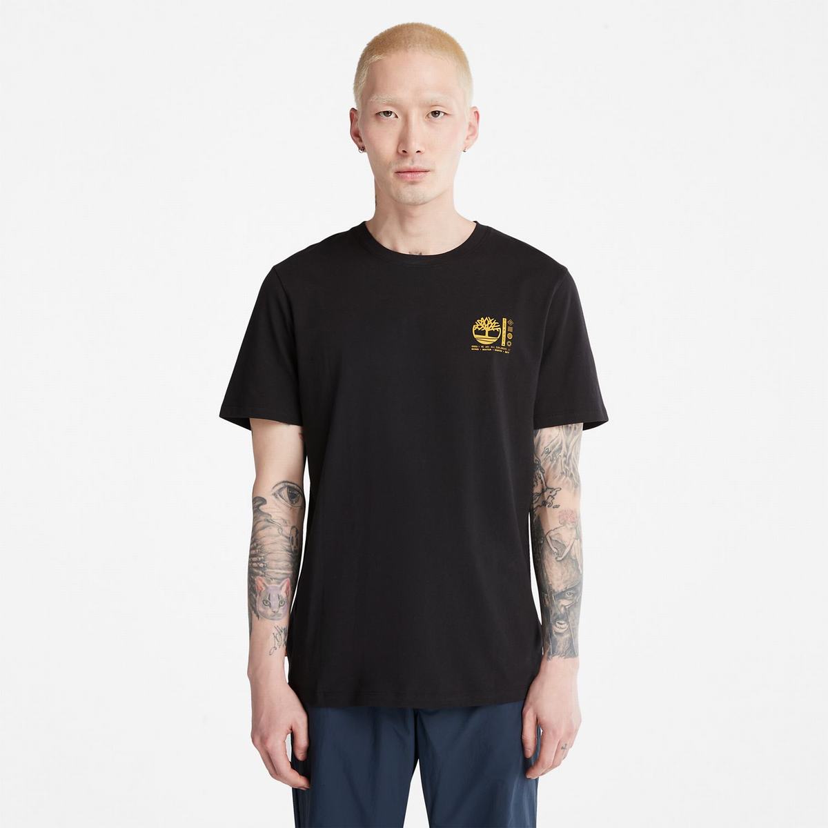 Timberland T Shirts Herre Sort | WMEP08693