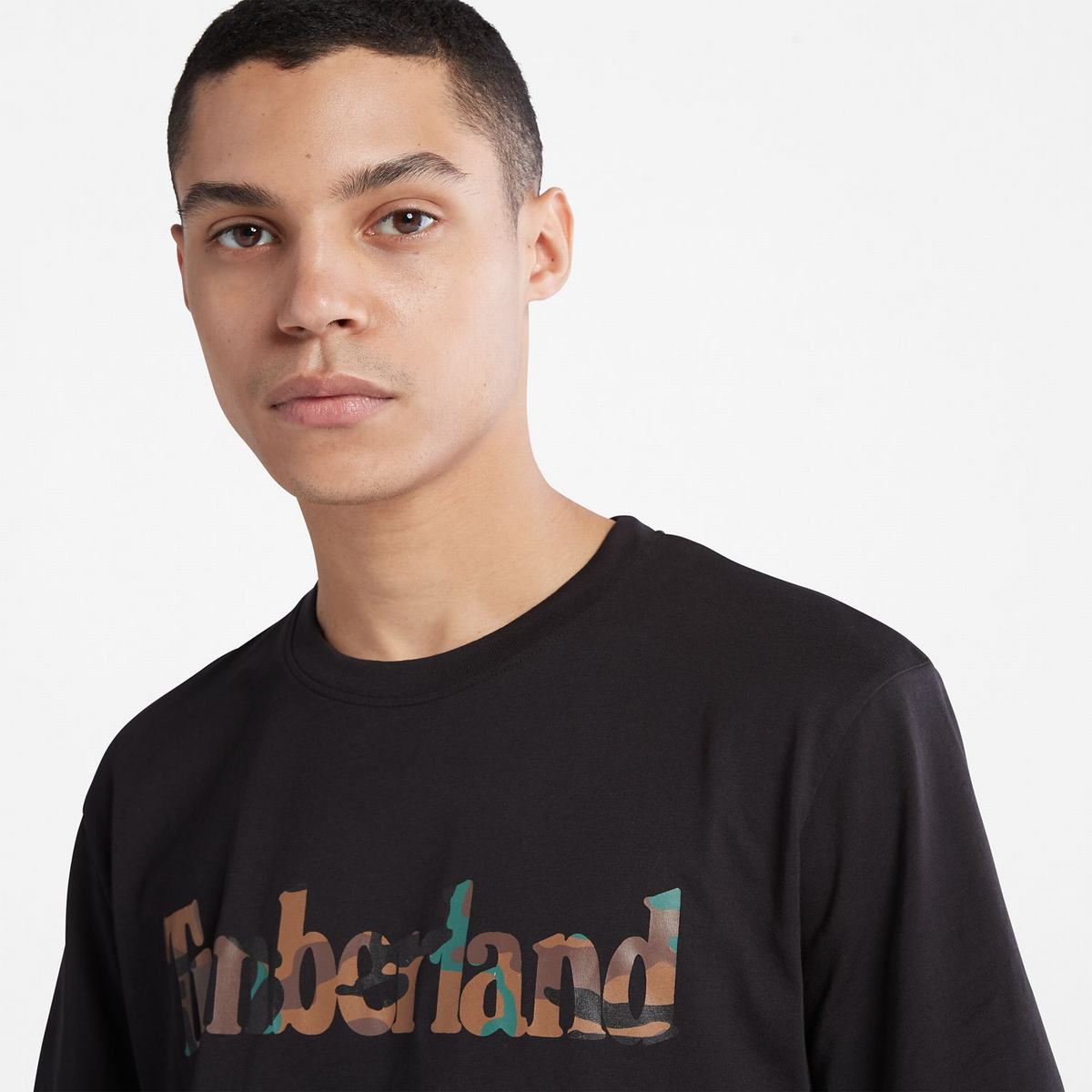 Timberland T Shirts Herre Sort | ZYLW76058