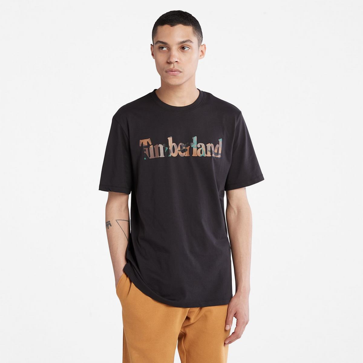 Timberland T Shirts Herre Sort | ZYLW76058